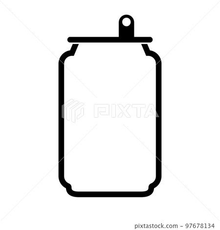 簡單的鋁罐圖標。向量。 簡單的鋁罐圖標。向量。 97678134