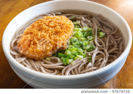Very delicious kake soba made at home in Japan 97678538
