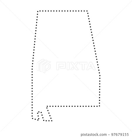 Alabama state of United States of America, USA. Simplified thick black outline map. Simple flat vector illustration Alabama state of United States of America, USA. Simplified thick black outline map. Simple flat vector illustration 97679155