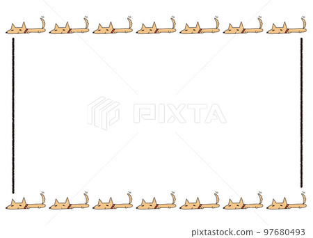 Relaxing dog _ frame Relaxing dog _ frame 97680493