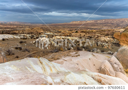 Landscape photo from the three beauties at Urgup, Turkey 97680611