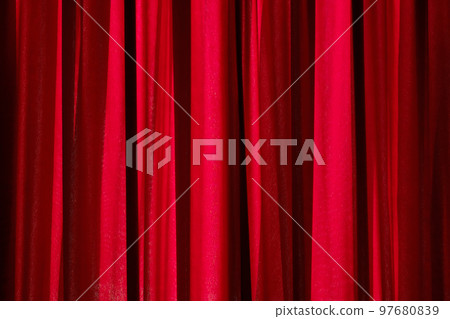 Red luxury blank curtain inndoor room 97680839