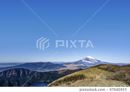 Mt. Hakone Komagatake Mt. Fuji seen from Mt. Fuji Observation Square 97680955