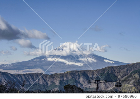 Hakone, Mt. Fuji seen from Owakudani 97680966