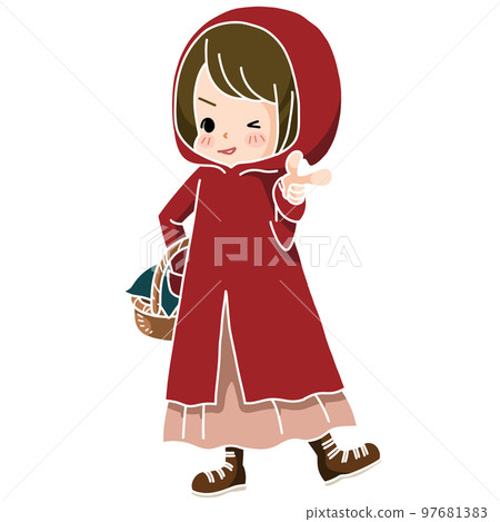 小紅帽笑著指著 97681383