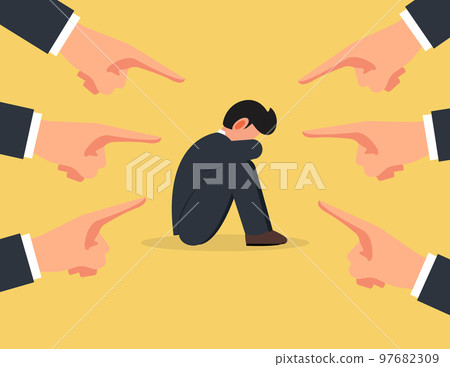 Non confident businessman. 97682309