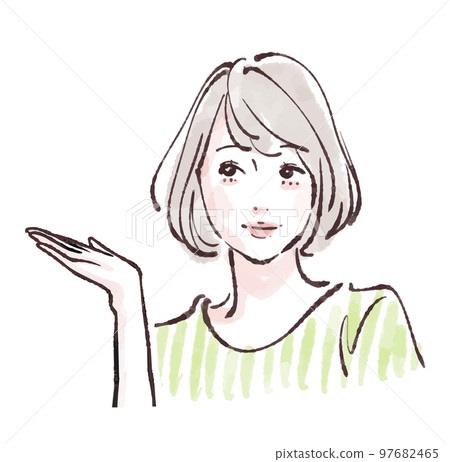 Female illustration material Female illustration material 97682465