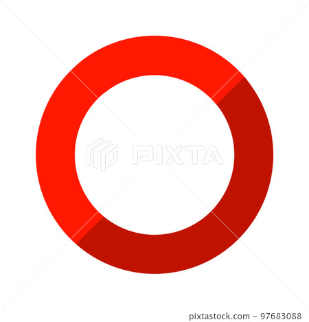 Two-tone color circle mark red with white border - Stock Illustration ...