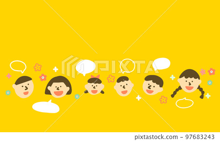 Children discussing background illustration Children discussing background illustration 97683243