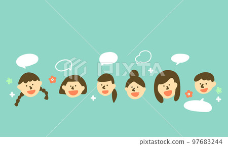 Opinions unique to women Background illustration Opinions unique to women Background illustration 97683244