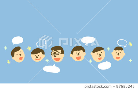 Opinion between men background illustration Opinion between men background illustration 97683245
