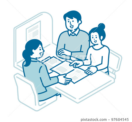 woman proposing to a couple woman proposing to a couple 97684545