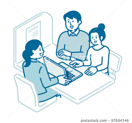 woman proposing to a couple woman proposing to a couple 97684546