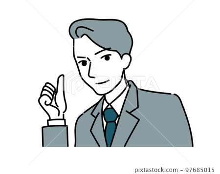 自信的西裝風格男性插畫 97685015