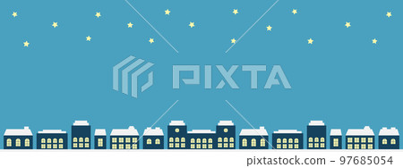 冬季城市景觀橫幅星空 97685054