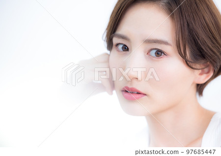 Beauty image Portrait of a woman wearing a tank top Beauty image Portrait of a woman wearing a tank top 97685447