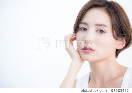 Beauty image Portrait of a woman wearing a tank top 97685452