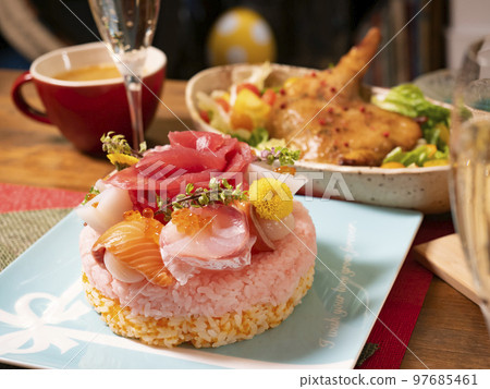sushi cake for christmas dinner sushi cake for christmas dinner 97685461