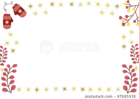 冬天圖像手套框架明信片 冬天圖像手套框架明信片 97685938