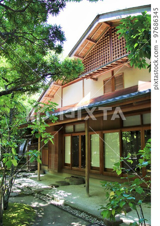 Rakusuien Japanese Garden in Fukuoka City 97686345