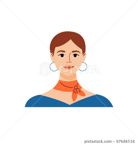 Woman head portrait - Stock Illustration [97686538] - PIXTA