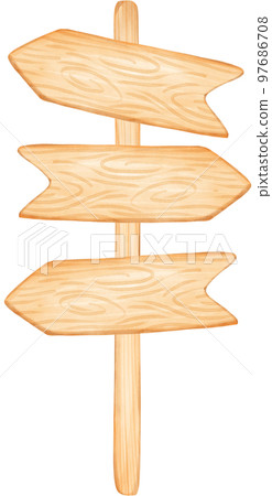 cute watercolour wood sign board cartoon painting cute watercolour wood sign board cartoon painting 97686708