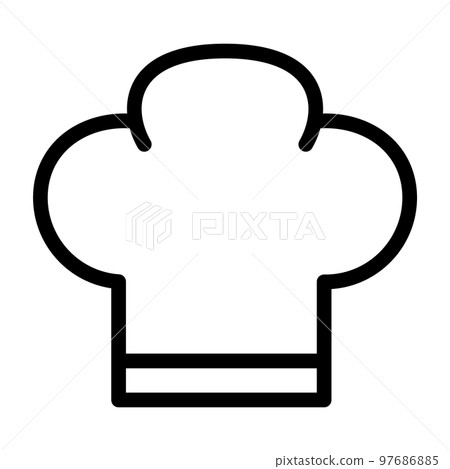 這是廚師帽圖標的插圖。 97686885