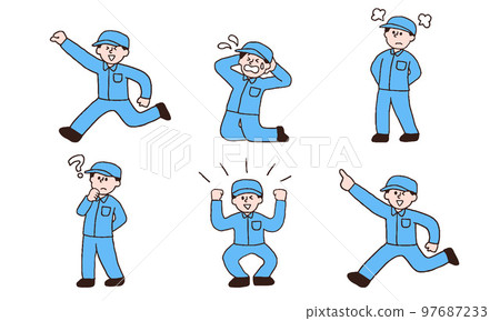 Work clothes men set (handwritten color) Work clothes men set (handwritten color) 97687233