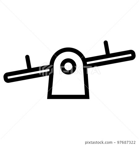 這是蹺蹺板圖標的插圖。 97687322