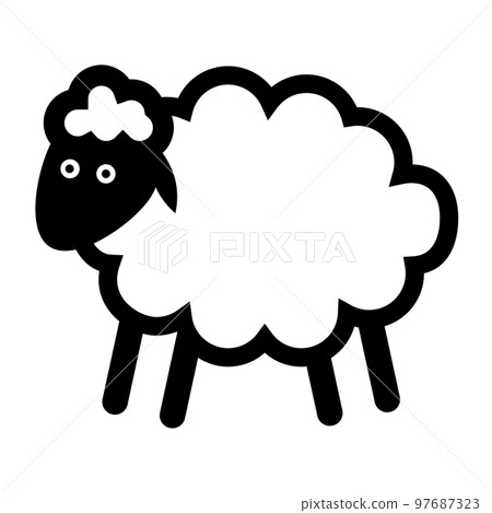 這是綿羊圖標的插圖。 97687323