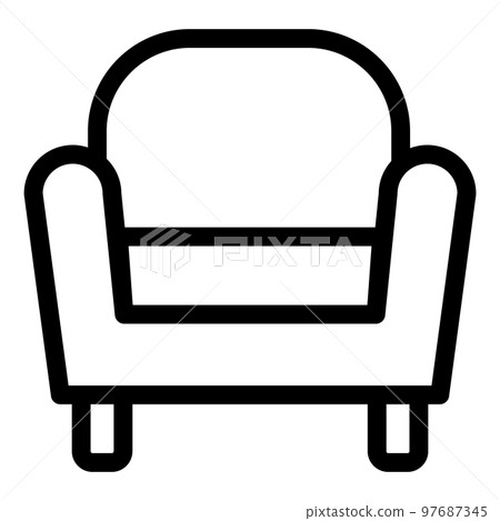 This is an illustration of the sofa icon. 97687345
