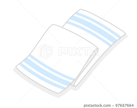 Illustrations inspired by lined towels and bath towels 97687664