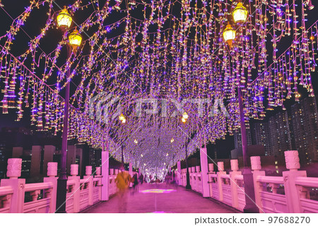 Shing Mun River with Christmas decoration at Shatin 21 Dec 2022 Shing Mun River with Christmas decoration at Shatin 21 Dec 2022 97688270