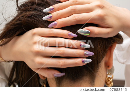 Back hair woman Back hair woman 97688543