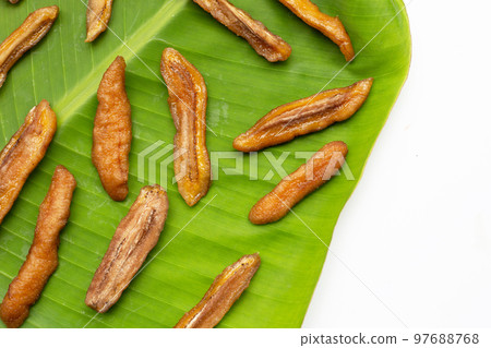 Sun dried banana. Fruit snack Sun dried banana. Fruit snack 97688768