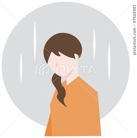 一個沮喪的女人的插圖 97688985