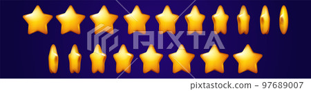 Gold star 3d animation sprite sheet 97689007