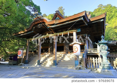[香川縣]早春陽光普照的琴比羅宮金比羅山（禮拜堂和正殿） 97689078