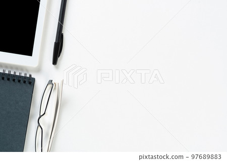 Top view of businessman workplace 97689883