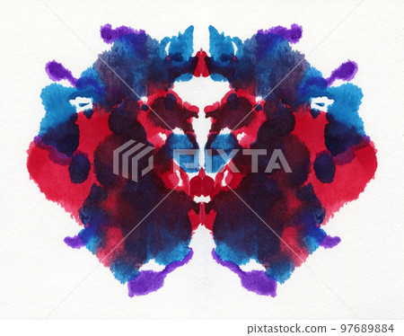 Ink stains like Rorschach test 97689884