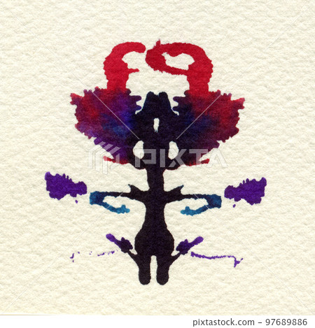 Ink stains like Rorschach test 97689886