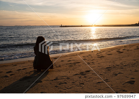 Beach at dusk Beach at dusk 97689947