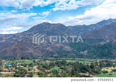 the cities of Yungay and Huaraz buried by an avalanche from Mount Huascaran in 1970 the cities of Yungay and Huaraz buried by an avalanche from Mount Huascaran in 1970 97689953