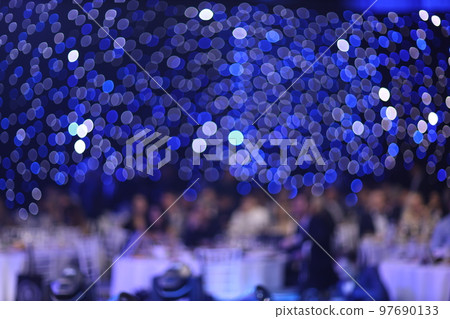 Perfect blue bokeh for festive New Year, Christmas, Valentine's day, birthday. Half of the background is defocused abstract circles isolated on black to overlay on your photos. Perfect blue bokeh for festive New Year, Christmas, Valentine's day, birthday. Half of the background is defocused abstract circles isolated on black to overlay on your photos. 97690133