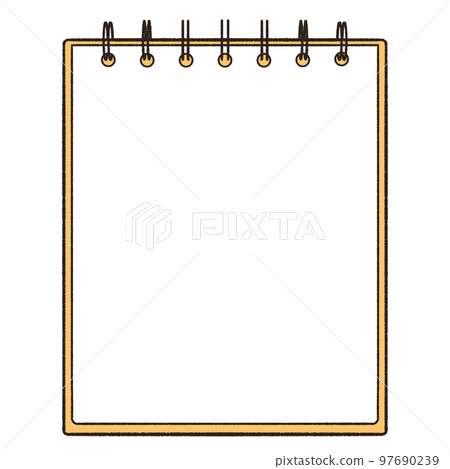 Illustration of a ring notebook with opened pages 97690239