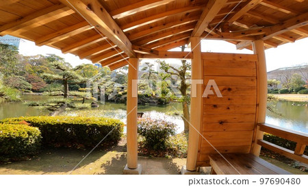 Relaxing time in the Japanese garden Relaxing time in the Japanese garden 97690480