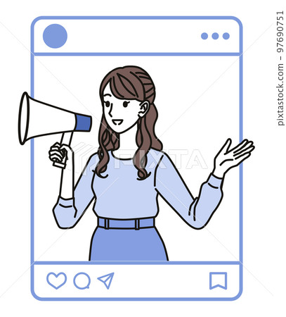 A woman who advertises on SNS 97690751