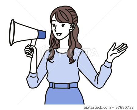 拿著擴音器的女人 拿著擴音器的女人 97690752