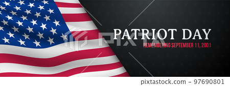 Patriot day horizontal banner. Patriot day horizontal banner. 97690801