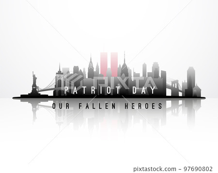 New York City skyline September 11, 2001. 97690802